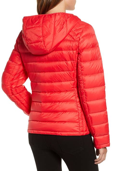 michael kors coat packable red rot|michael kors packable down jacket.